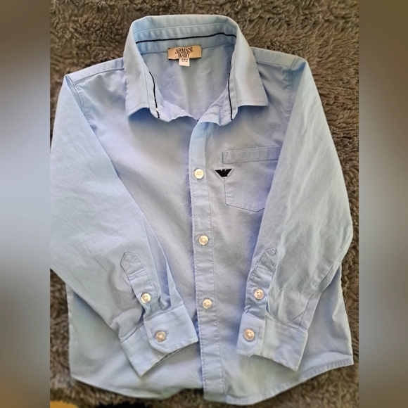 Giorgio Armani Other - Toddler boy button down shirt,  24 months,  blue cotton
